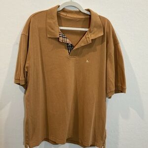 Burberry London Men’s Tan Polo Shirt Size Large